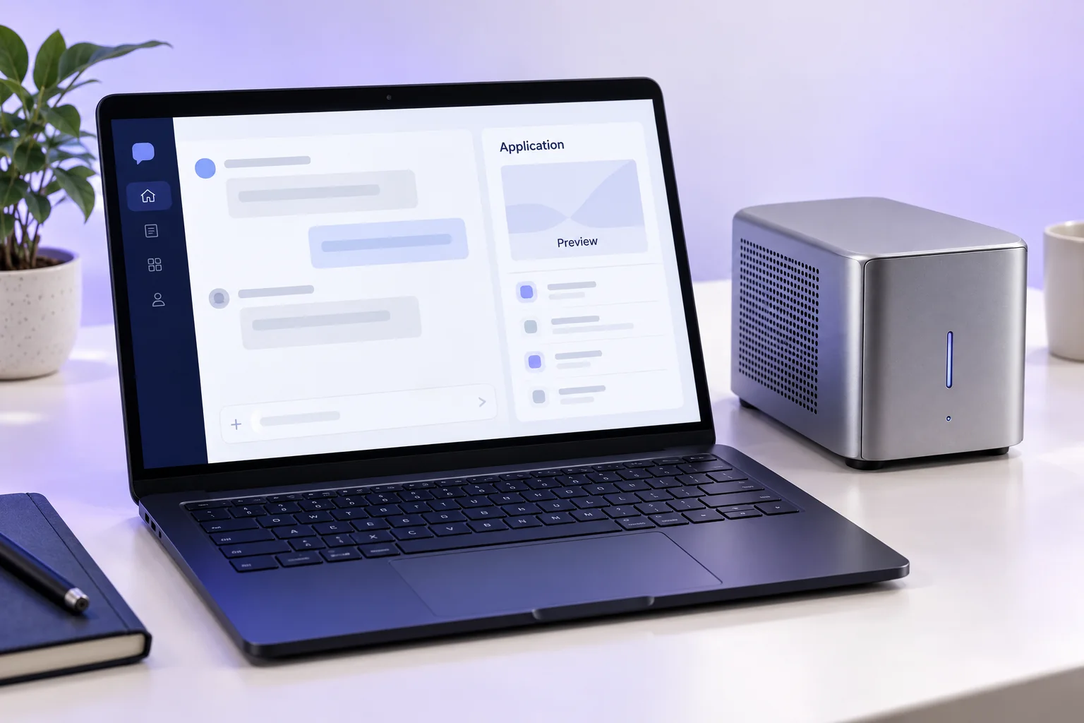 Realistisches Gestaltungsbeispiel für · Apps & Bots